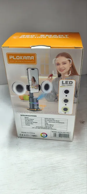 Plokama A20 Pro Ai Gimbal 360° Smart Shooting + Led Fill Light