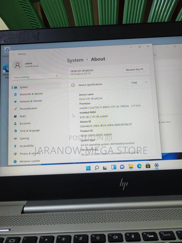 Laptop HP EliteBook 830 G6 8GB Intel Core i7 SSD 256GB - thumbnail 2