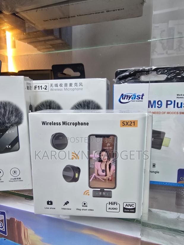 Sx21 Wireless Microphone Kit Anc Noise Reduction Vlog - thumbnail 2