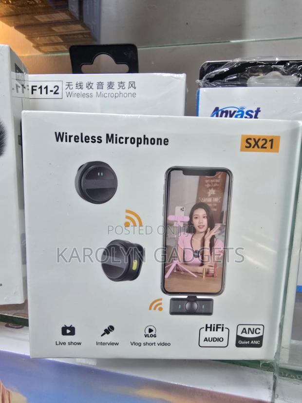 Sx21 Wireless Microphone Kit Anc Noise Reduction Vlog - thumbnail 3