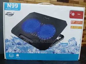 N99 Laptop Cooling Pad With 2 Fans for Laptop - Black