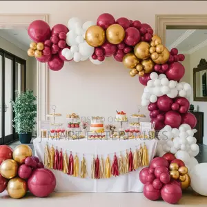 Graduation Bridal Shower Birthday Party Decorations (Maroon White