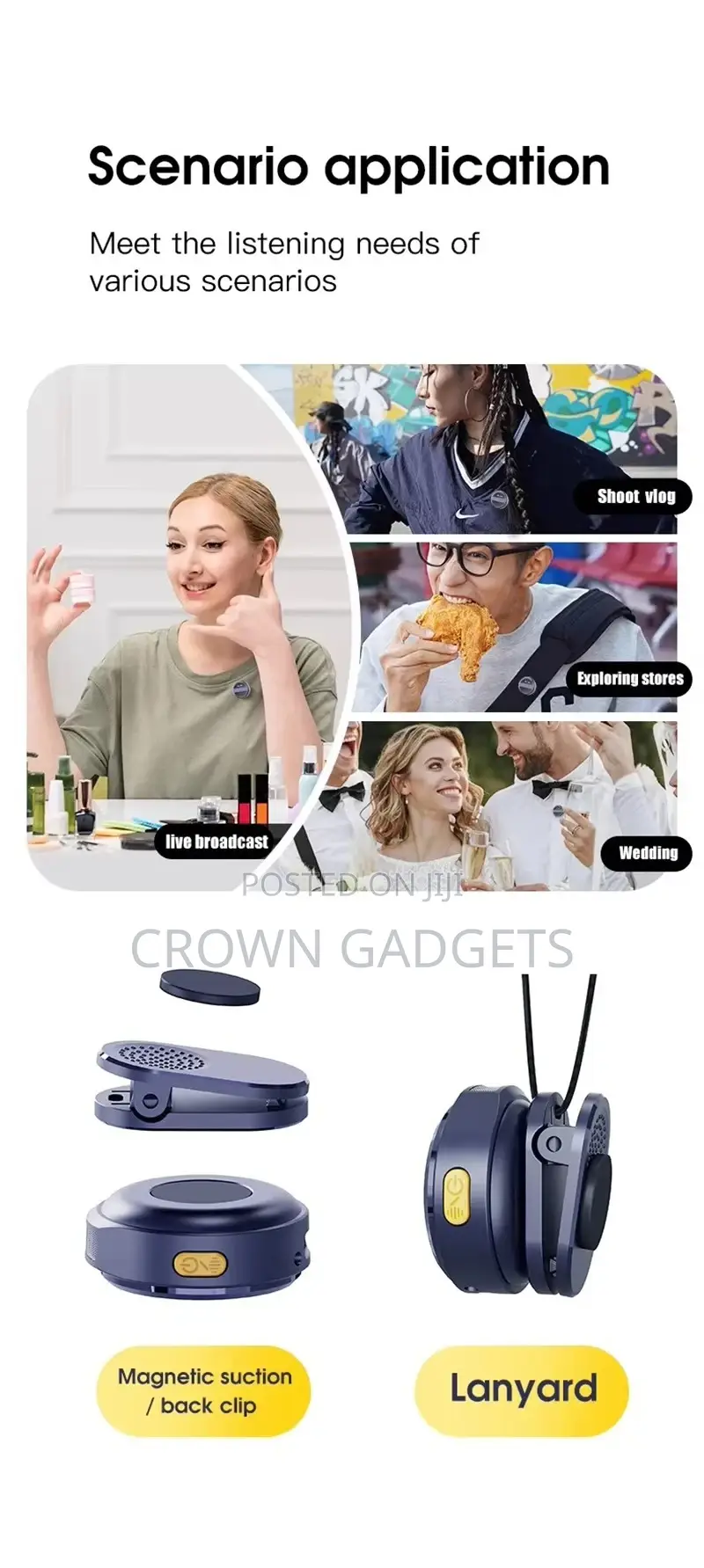 Sx21 Wireless Lapel Mic Noise Cancel Vlogging Kit
