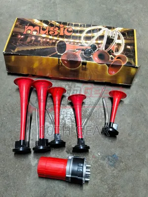 Horn 5 Pipe Red Musical Horn