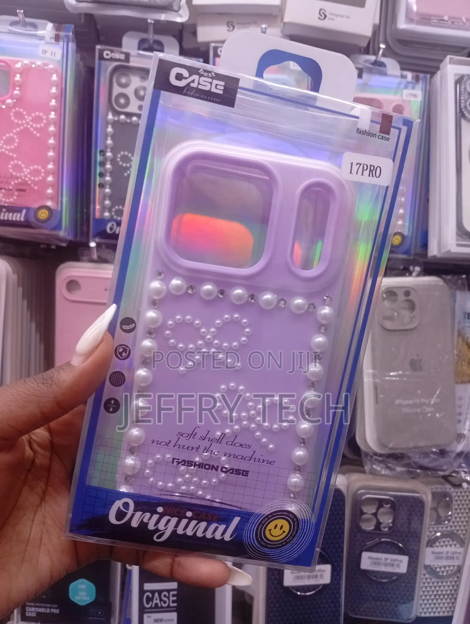 iPhone 11 Pro Purple Case With Pearl Accents