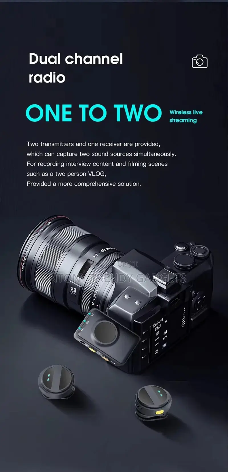 Sx21 Wireless Mic Kit for Live Streaming Content Creation