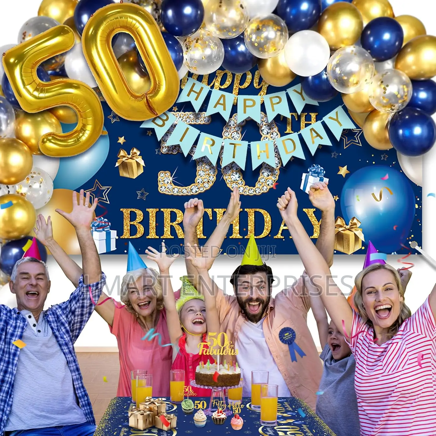 Birthday Decorations for Men and Women – Backdrop,