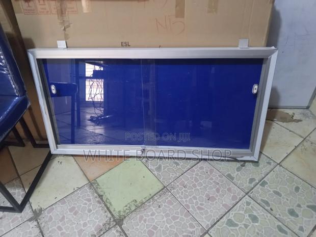 Hospital Sliding Glass Pin Board 48" X24"