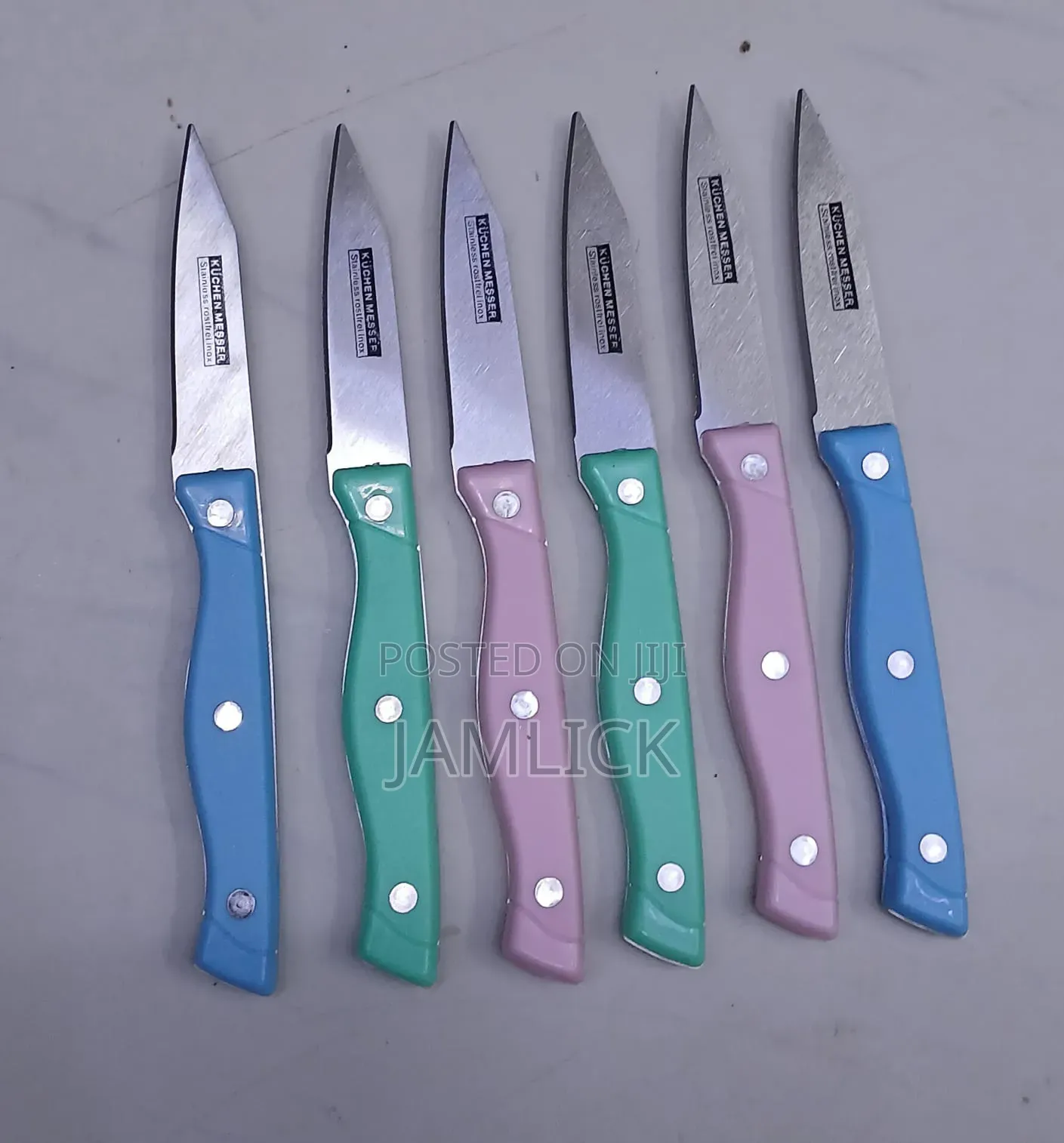6pcs Stainless Steel Serrated Steak Fruit Knife Set - Bz