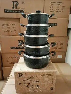 Black Jp 10pcs Nonstick Cookware