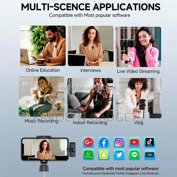 Sx21 Wireless Microphone Kit, Clip on Wireless Lavalier Mic - thumbnail 3