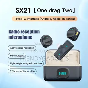 Sx21 Wireless Microphone Kit, Clip on Wireless Lavalier Mic