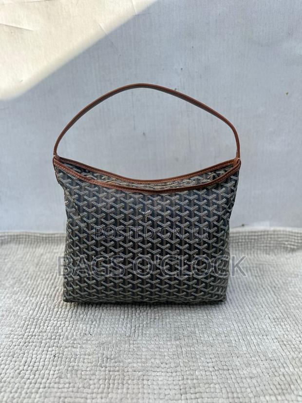 Goyard Bohème Hobo Bag – Black Tan Goyardine Canvas