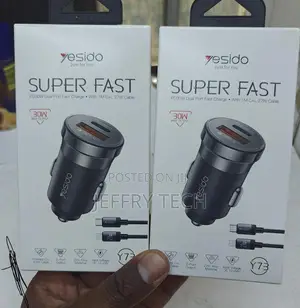 Y72 30w Super Fast Car Charger With Type C To iPhone Cable