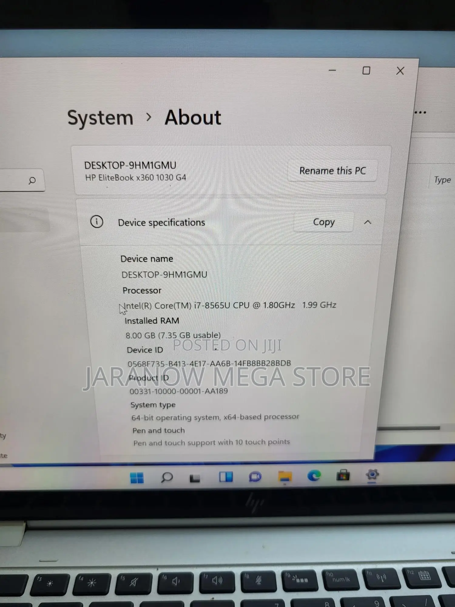 Laptop HP EliteBook x360 1030 G4 8GB Intel Core i7 SSD 256GB