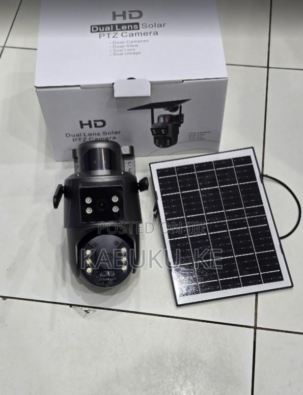 Ubox Wifi Solar Powered Dual Lens Camera - Hd Wireless CCTV System