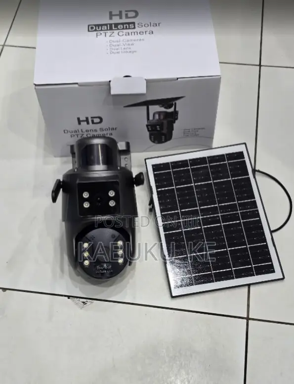 Ubox Wifi Solar Powered Dual Lens Camera - Hd Wireless CCTV System