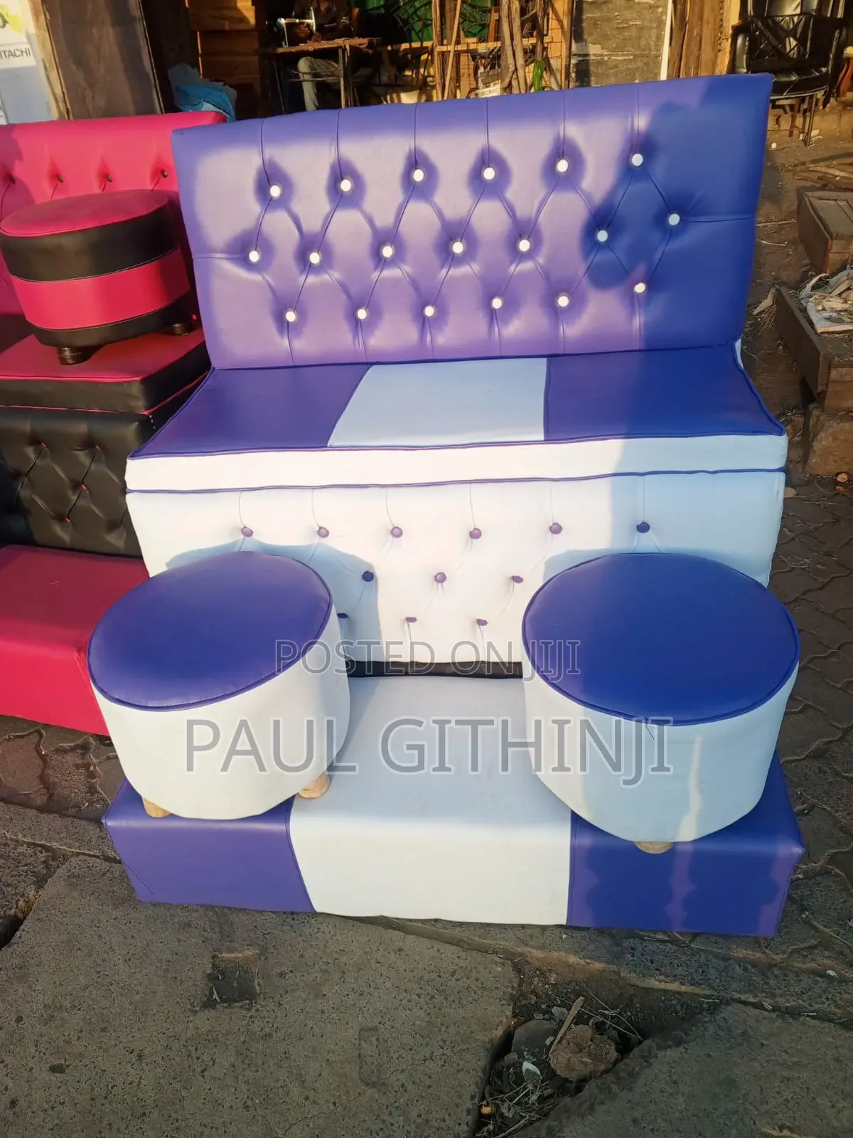 Purple Pedicure Bench