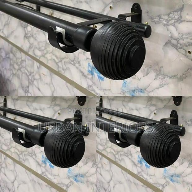 Black Jua Kali Curtain Rods Locally Fabricated Curtain Rods