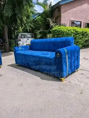 Blue Permanent Sofa Seat