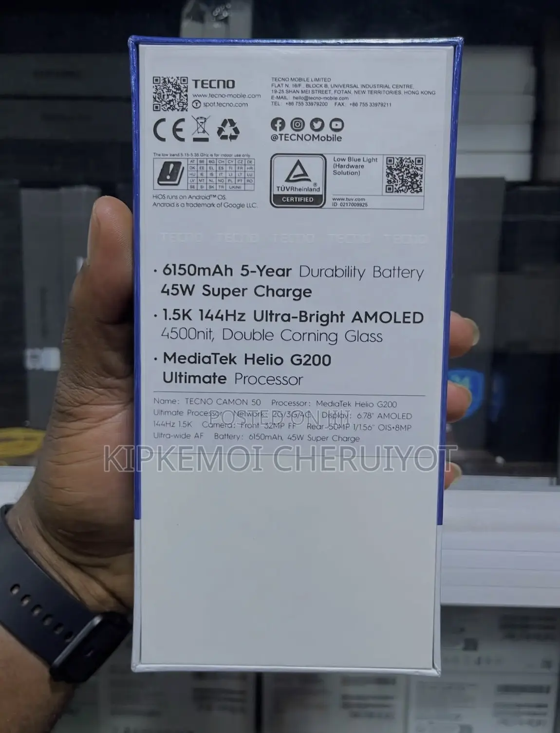 New Tecno Camon 50 256 GB Black