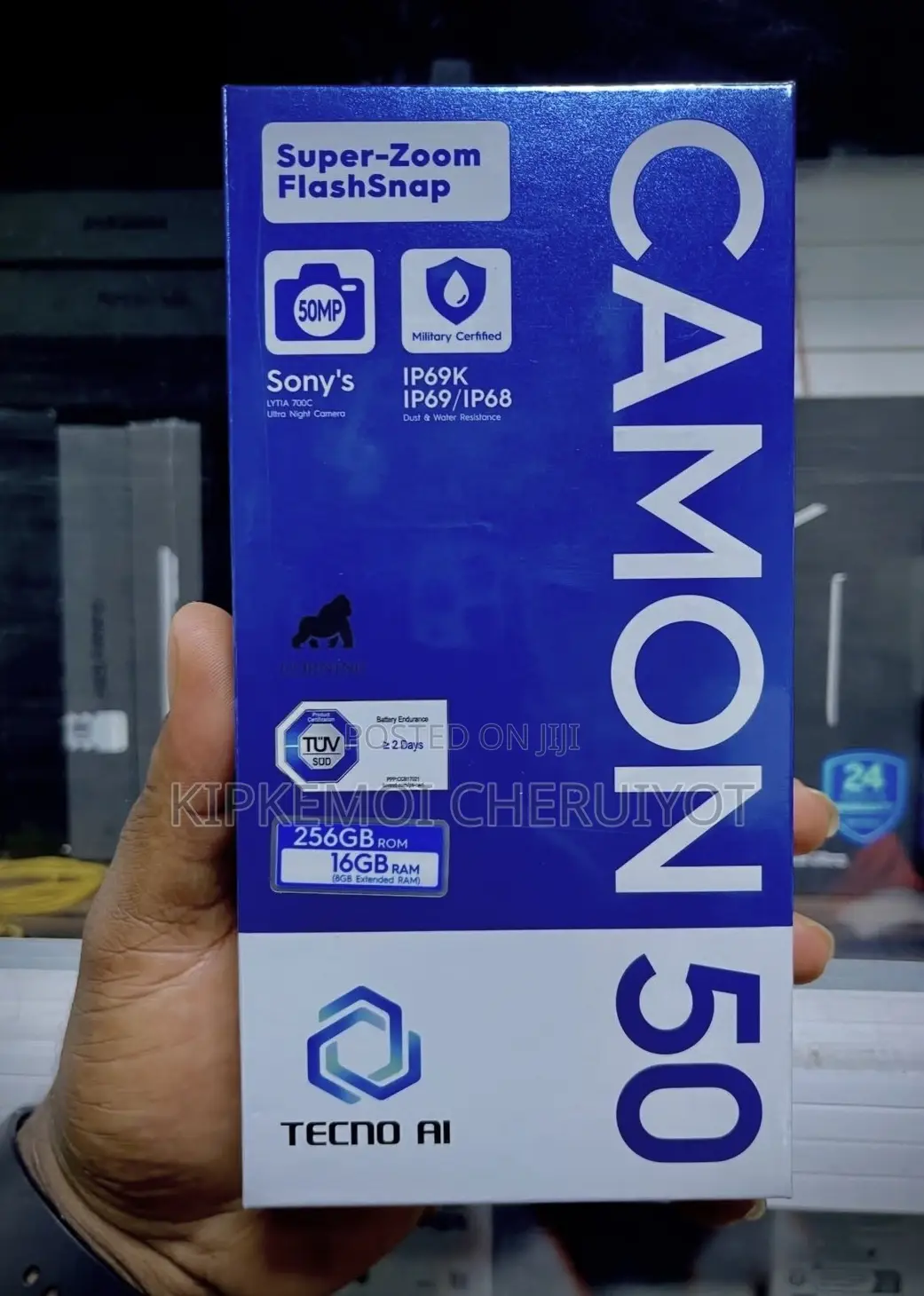 New Tecno Camon 50 256 GB Black