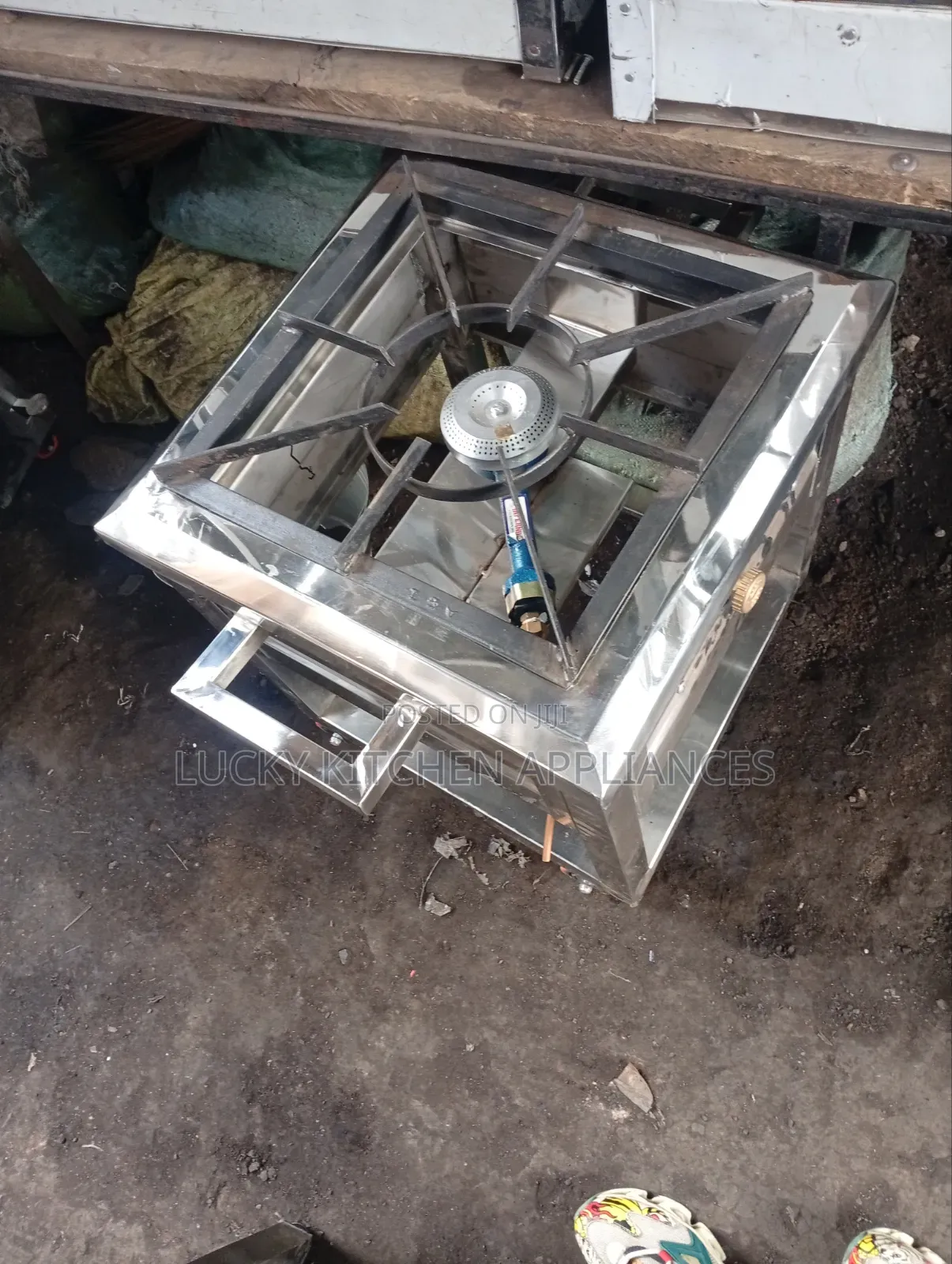 Single Stainless Steel High Pressure Burner.