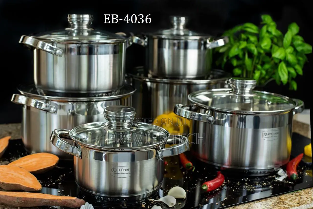 *12pc Edenburg Stainless Steel Cookware*