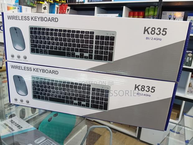  Full Size Rechargeable Bluetooth Wireless Keyboard Mouse Combo - thumbnail 2