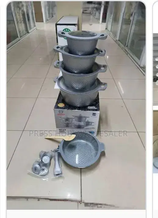 Non Stick Cookware 11 PCS Grey Colour