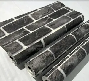 Ebony Brick Wallpaper