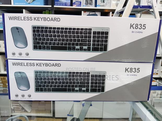  Rechargeable Bluetooth Keyboard and Mouse - Black - thumbnail 2