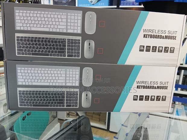 Rechargeable Wireless Keyboard Mouse Combo - Black - thumbnail 2