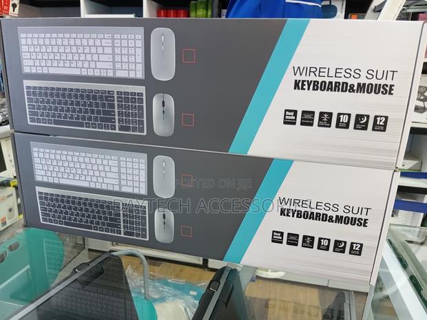 Rechargeable Wireless Keyboard Mouse Combo - Black - thumbnail 3