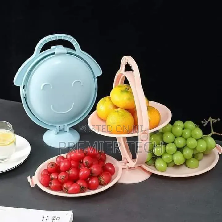 *Creative Folding 3 Layer Plate Fruit Rack