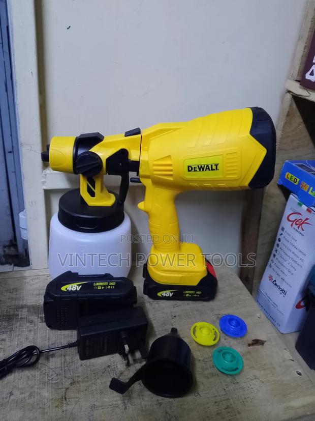 Dewalt Cordless Spray Gun With Extra Nozzles - main view