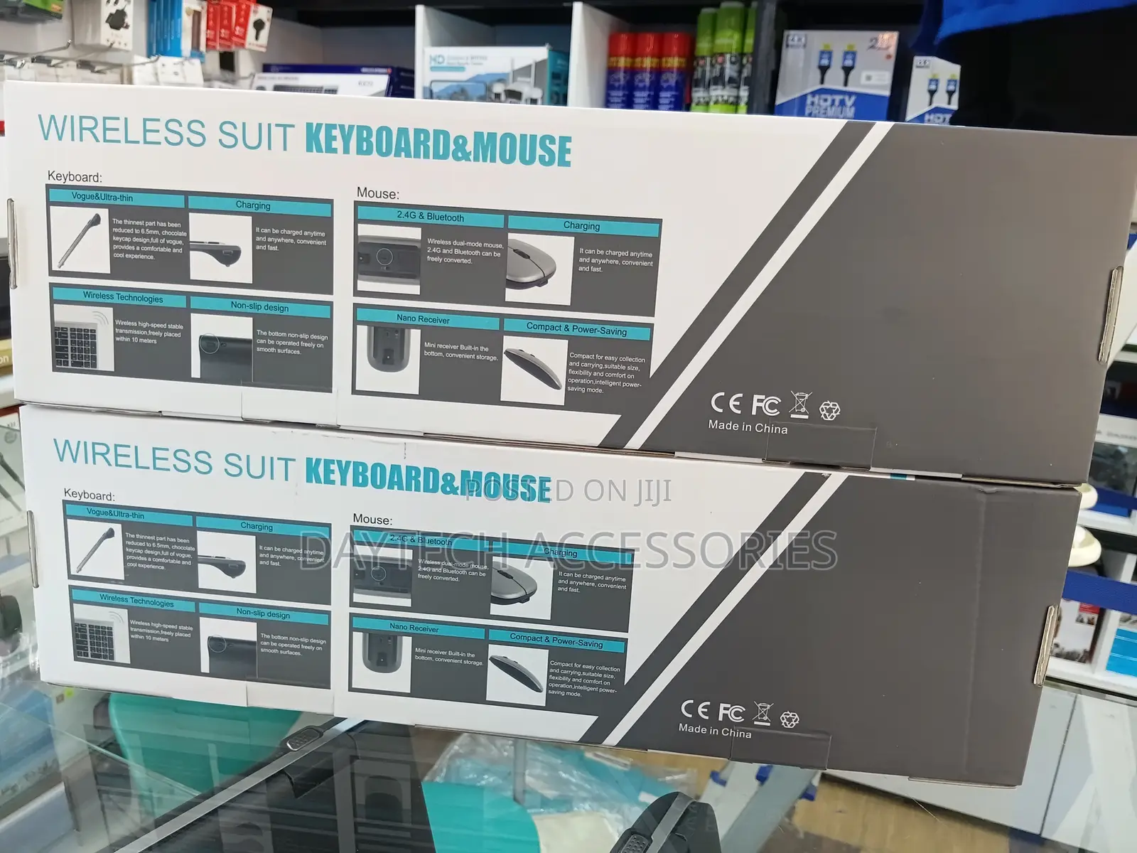 Rechargeable Wireless Keyboard Mouse Combo - Black