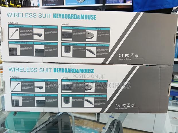 Rechargeable Wireless Keyboard Mouse Combo - Black - thumbnail 5