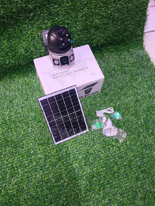 New V380 Smart Wifi Dual Lense PTZ Solar Camera
