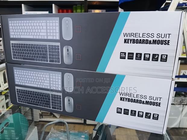 Rechargeable Wireless Keyboard Mouse Combo for Pc Smart Tv - thumbnail 3