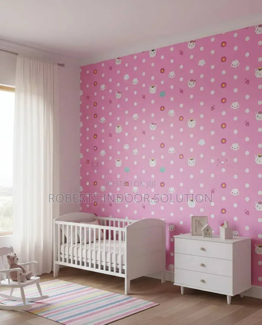 White Polka Dot Pattern Wallpaper