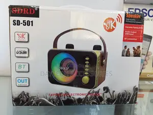 SDRD Sd-501 Portable Bluetooth Karaoke Speaker Built-in RGB Lighting.
