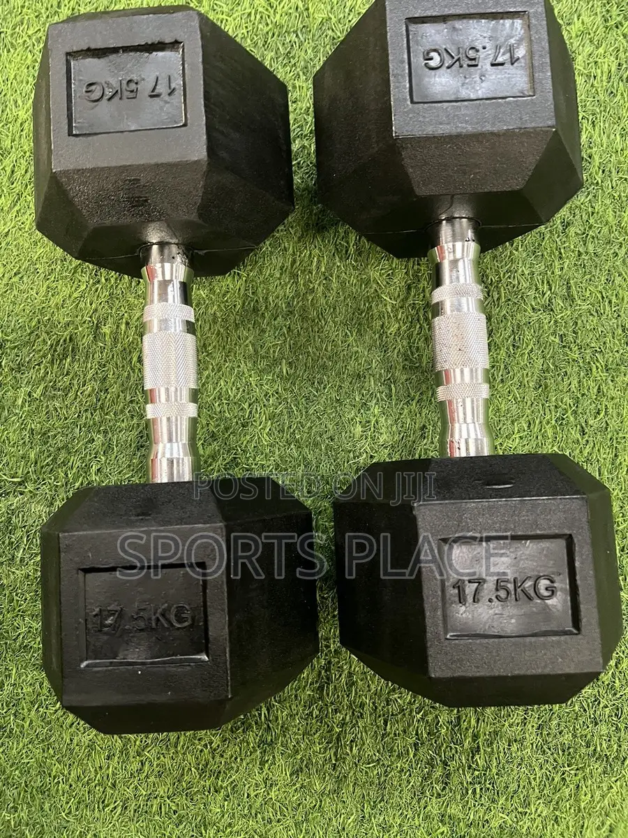 17.5kg Pair(2) of Hexagonal Dumbells