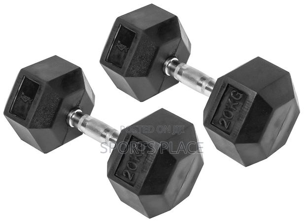 20kg Hex Dumbell Pair(2) - 2 Hexagonal Dumbell Weights