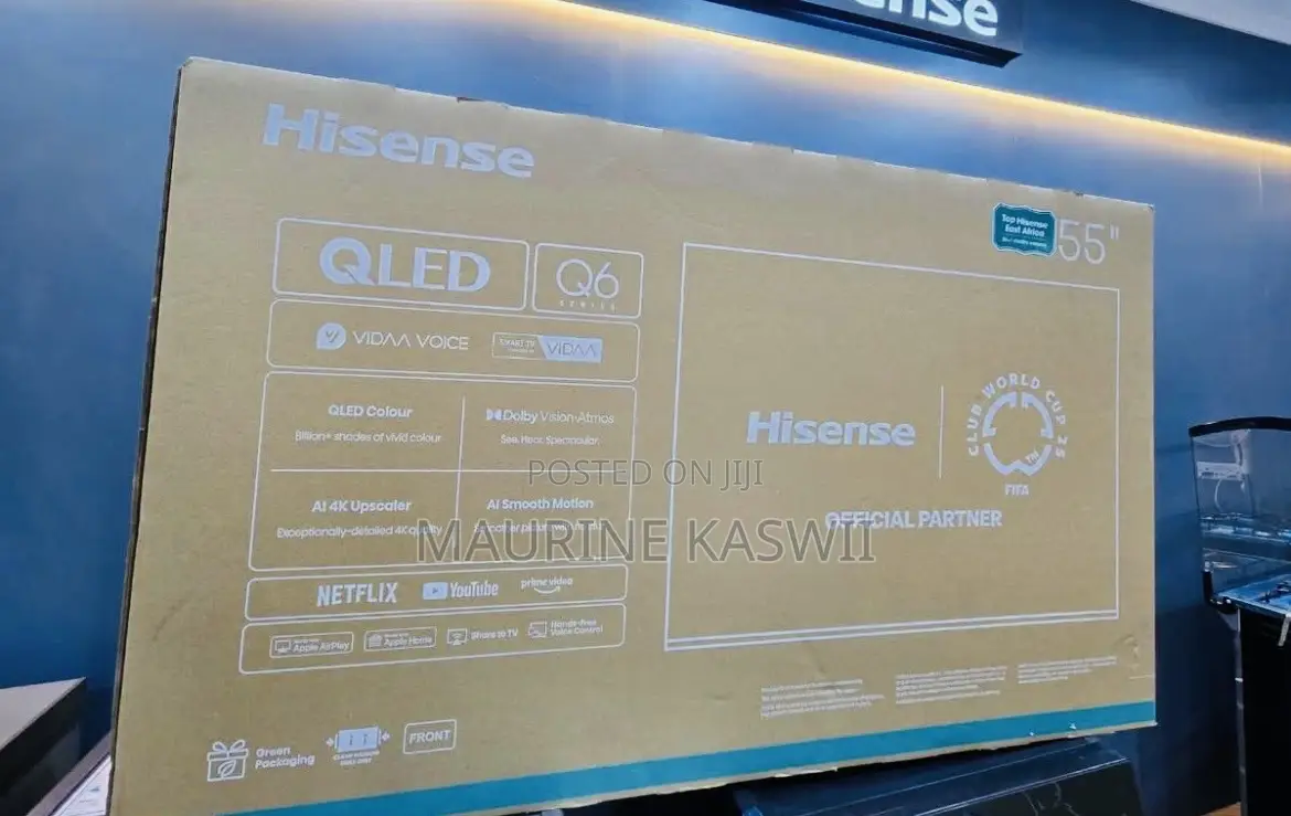 Hisense 55′′ 55q6q Qled Vidaa -Frameless
