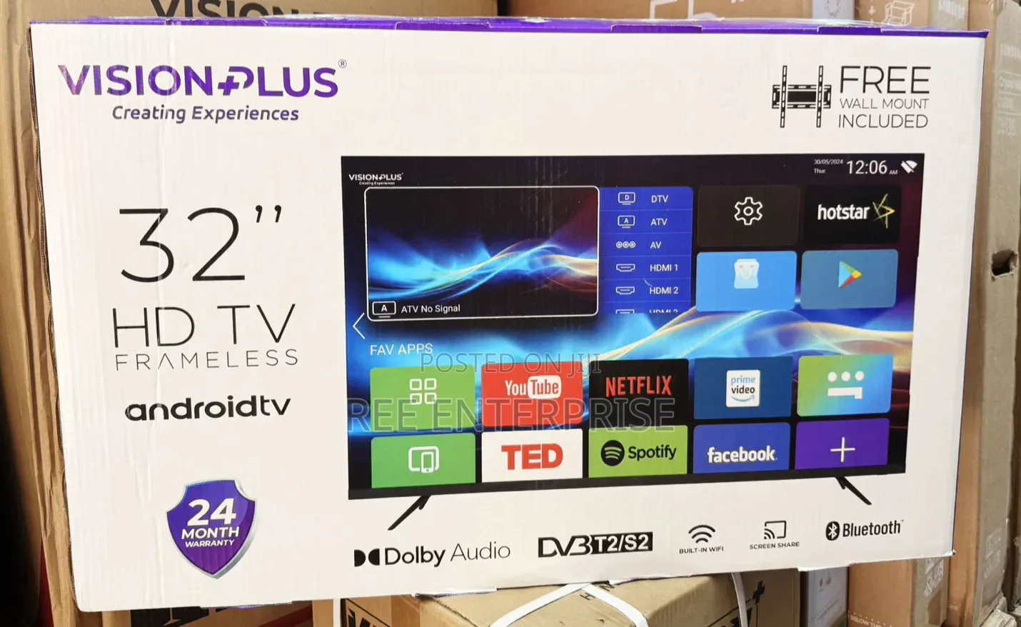 *Vision Plus Tv*
32” Smart Android Brand New