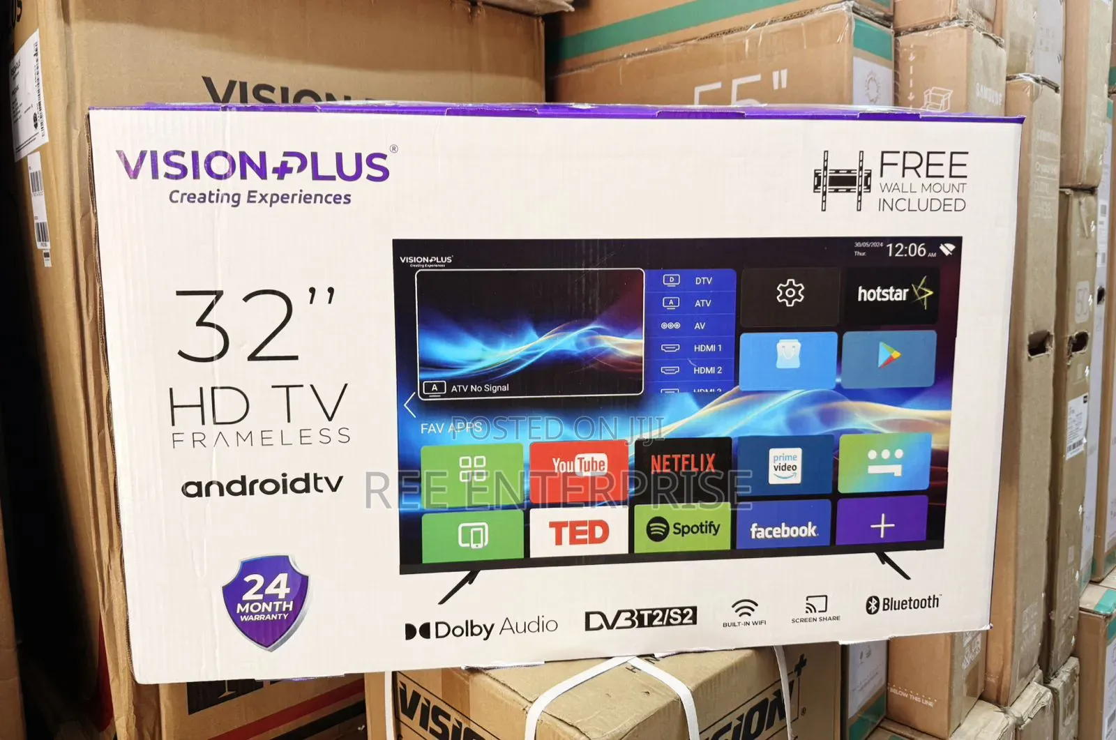 *Vision Plus Tv*
32” Smart Android Brand New