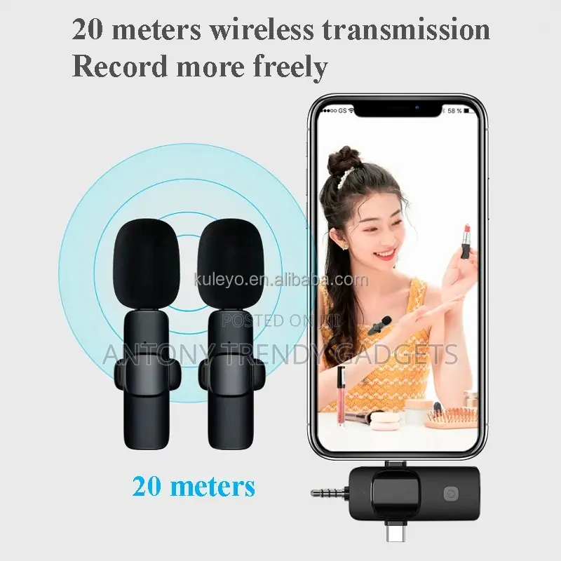 2.4ghz Wireless Mic 3-in-1 Lightning Type-C Aux