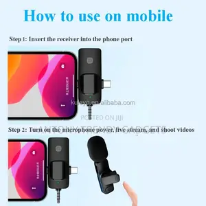 2.4ghz Wireless Mic 3-in-1 Lightning Type-C Aux