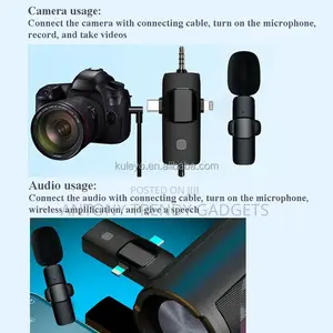 Clip on Wireless Mic Set for Streaming Recording